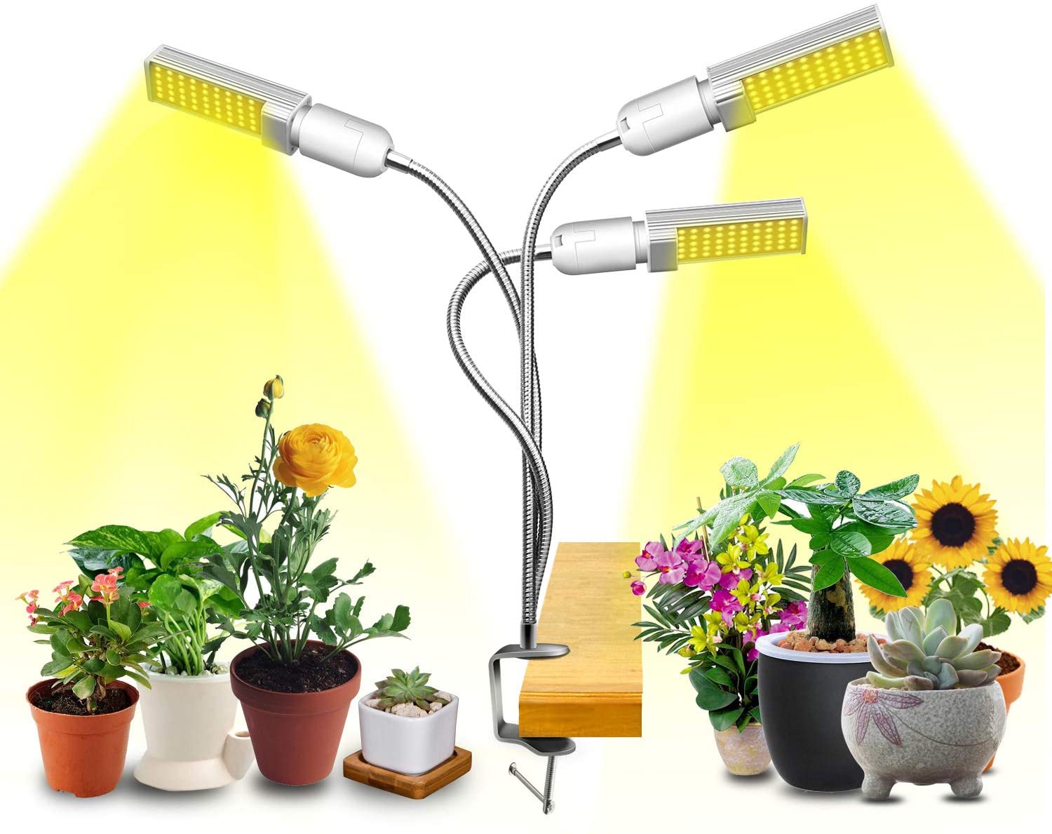 Sansi Lampe de Plante LED à Spectre Complet 24W E27 Blanc Lumière du Jour Lampe de Croissance à Cycle Complet 